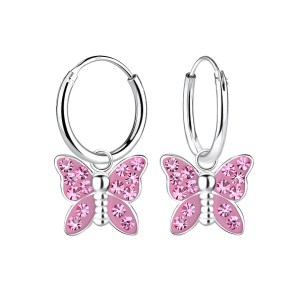 Butterfly Hoop Earrings