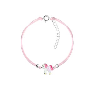 Friendship Bracelet With Silver Unicorn